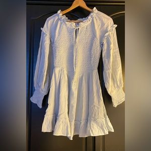 Free People Light Denim Smocked Mini New